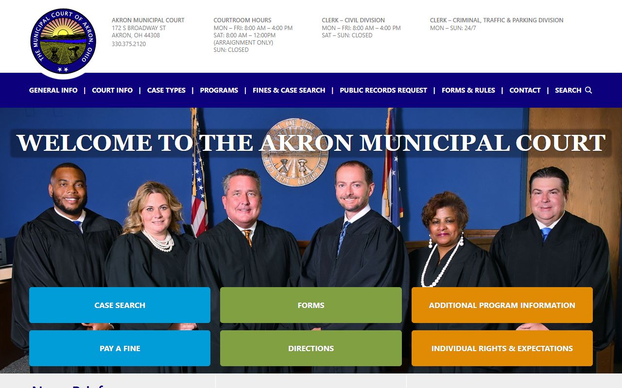 Akron Municipal Court for Akron bankruptcy records research