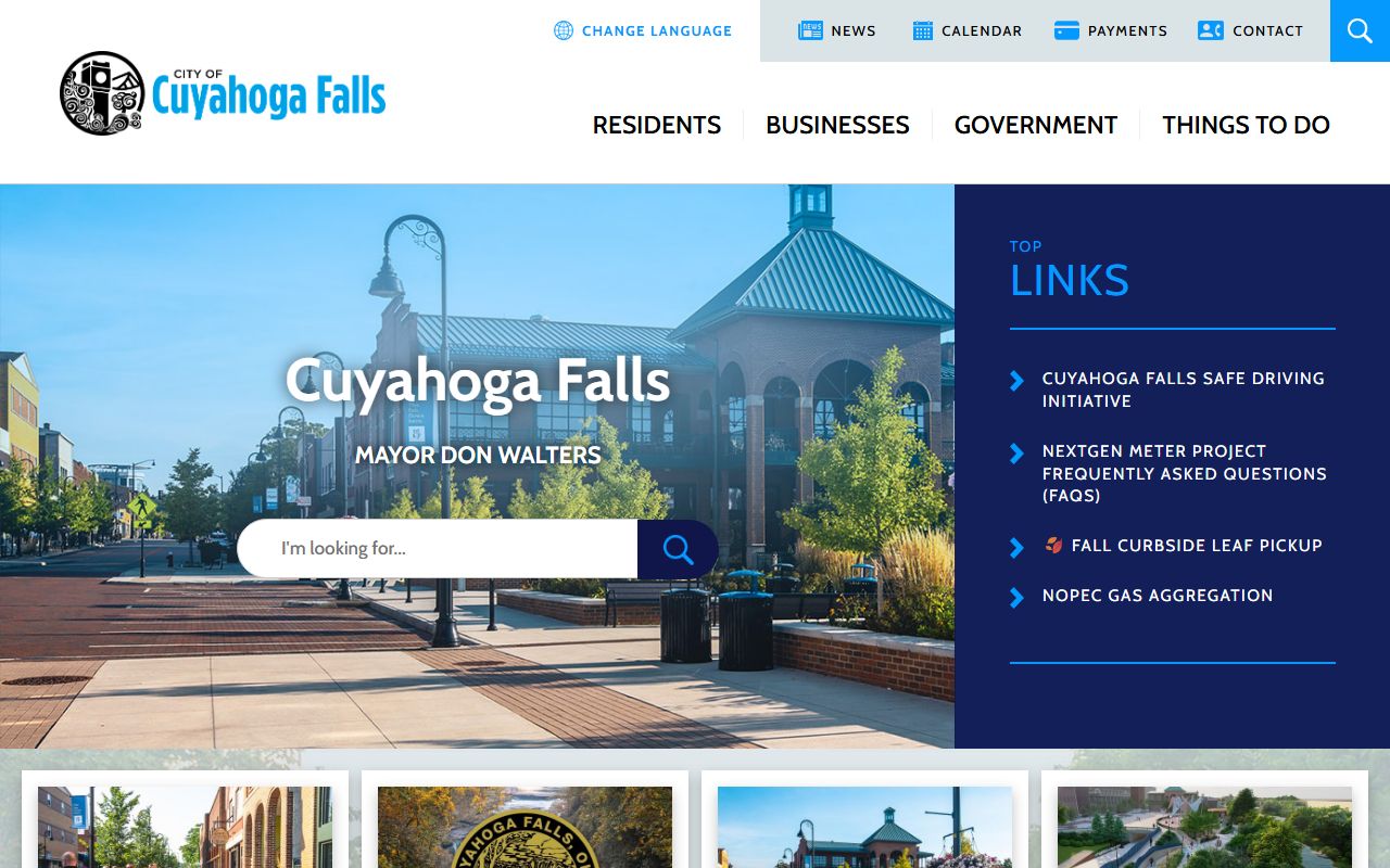 City of Cuyahoga Falls website for Cuyahoga Falls bankruptcy records