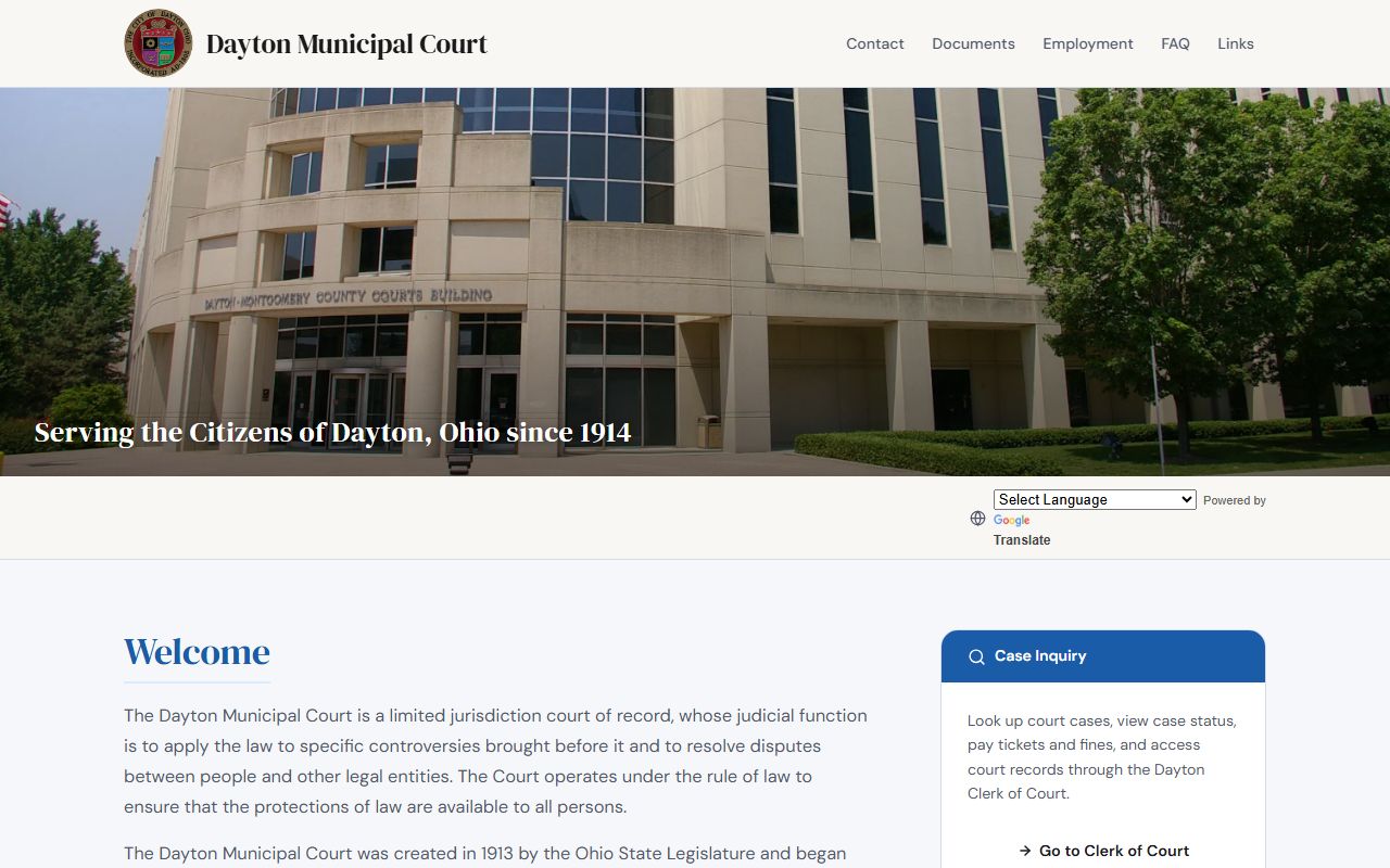 Municipal Court Dayton bankruptcy records