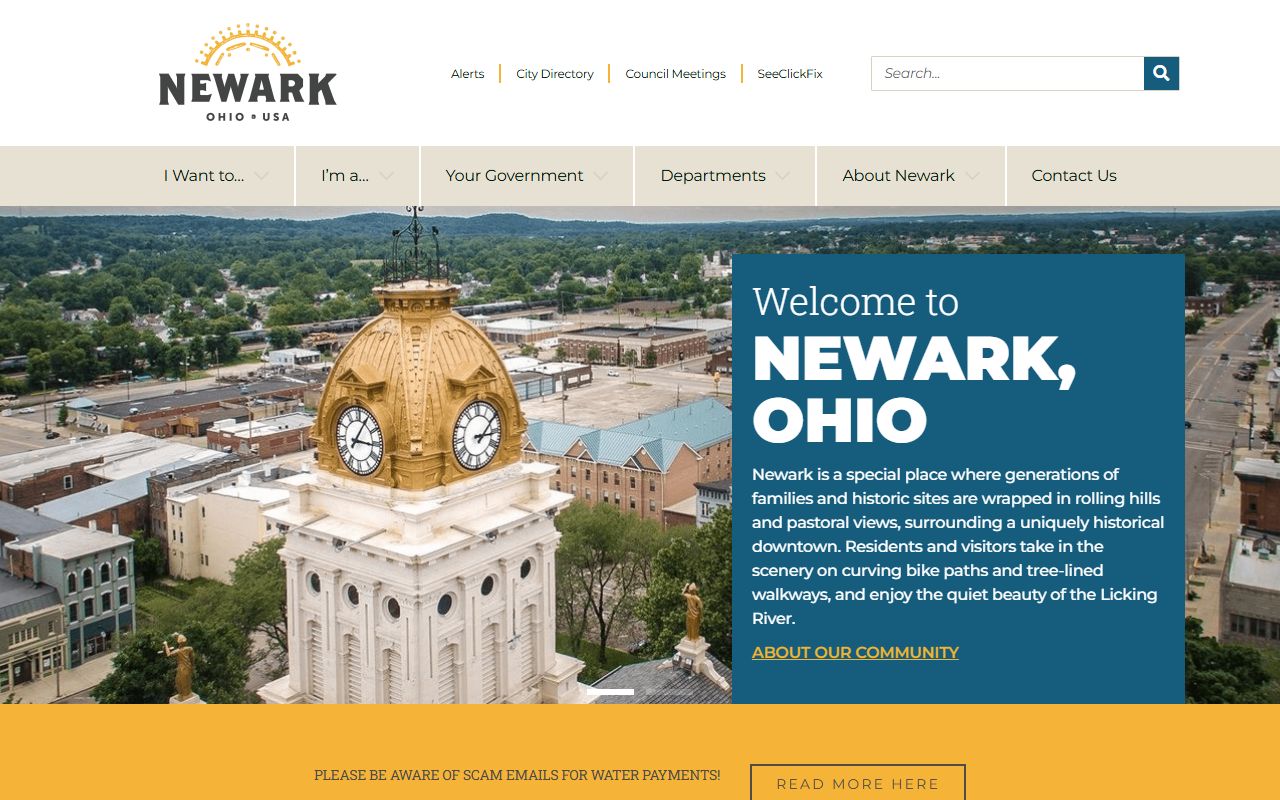 City of Newark website for Newark bankruptcy records