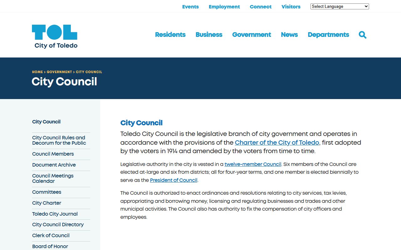 Toledo city government for Toledo bankruptcy records research