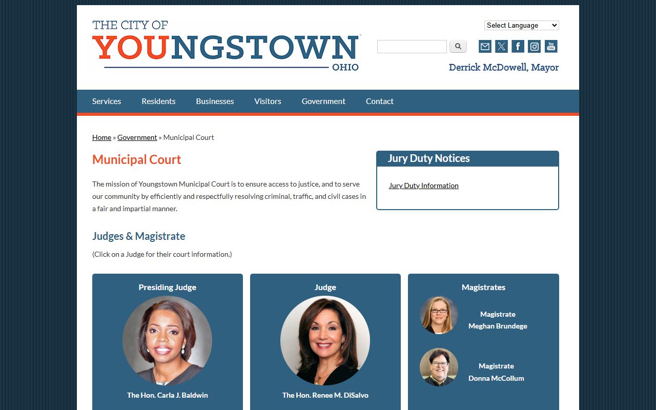 Municipal Court Youngstown bankruptcy records