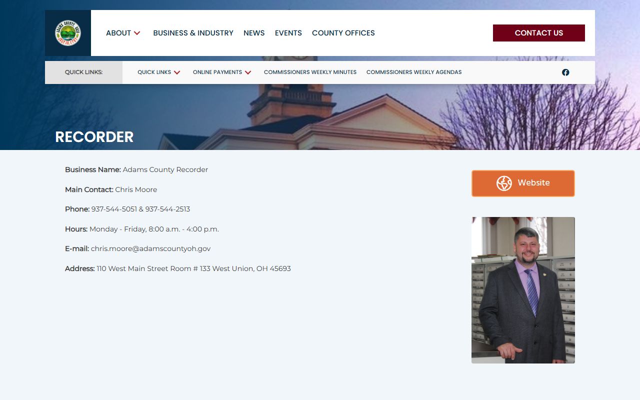 Adams County Recorder Office for Adams County bankruptcy records research