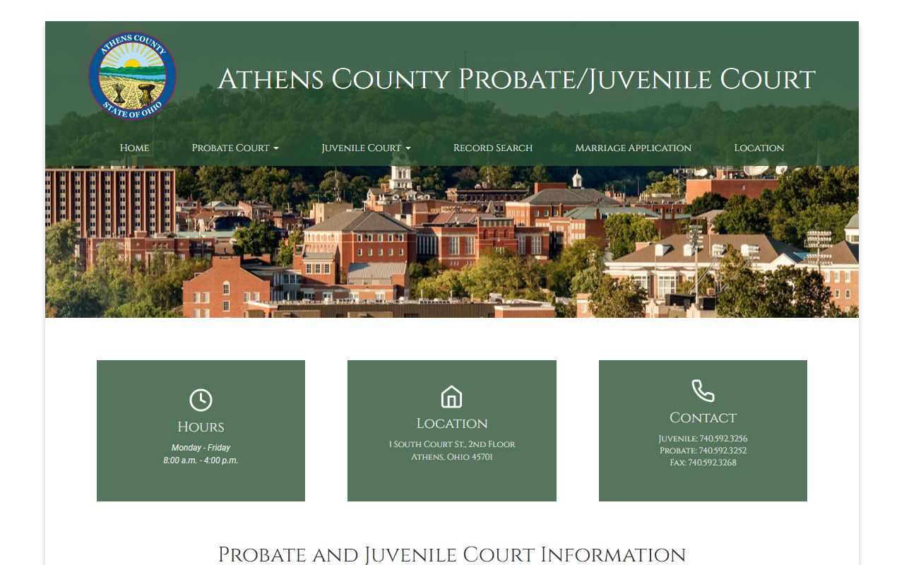 Athens County Probate Juvenile Court for Athens County bankruptcy records
