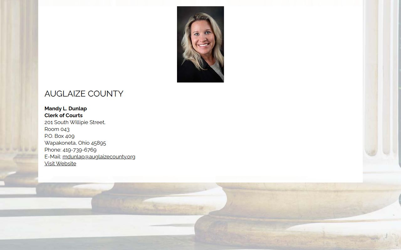 Auglaize County Clerk information for Auglaize County bankruptcy records
