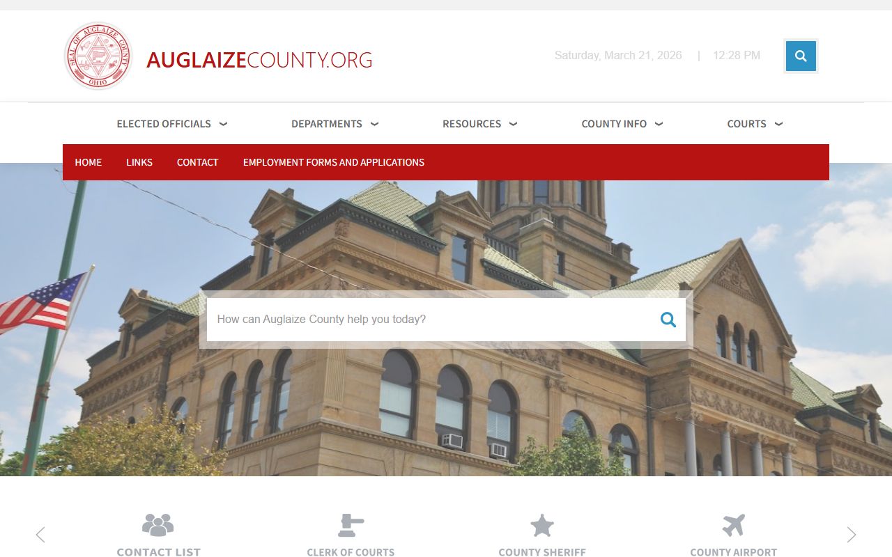 Auglaize County website for Auglaize County bankruptcy records