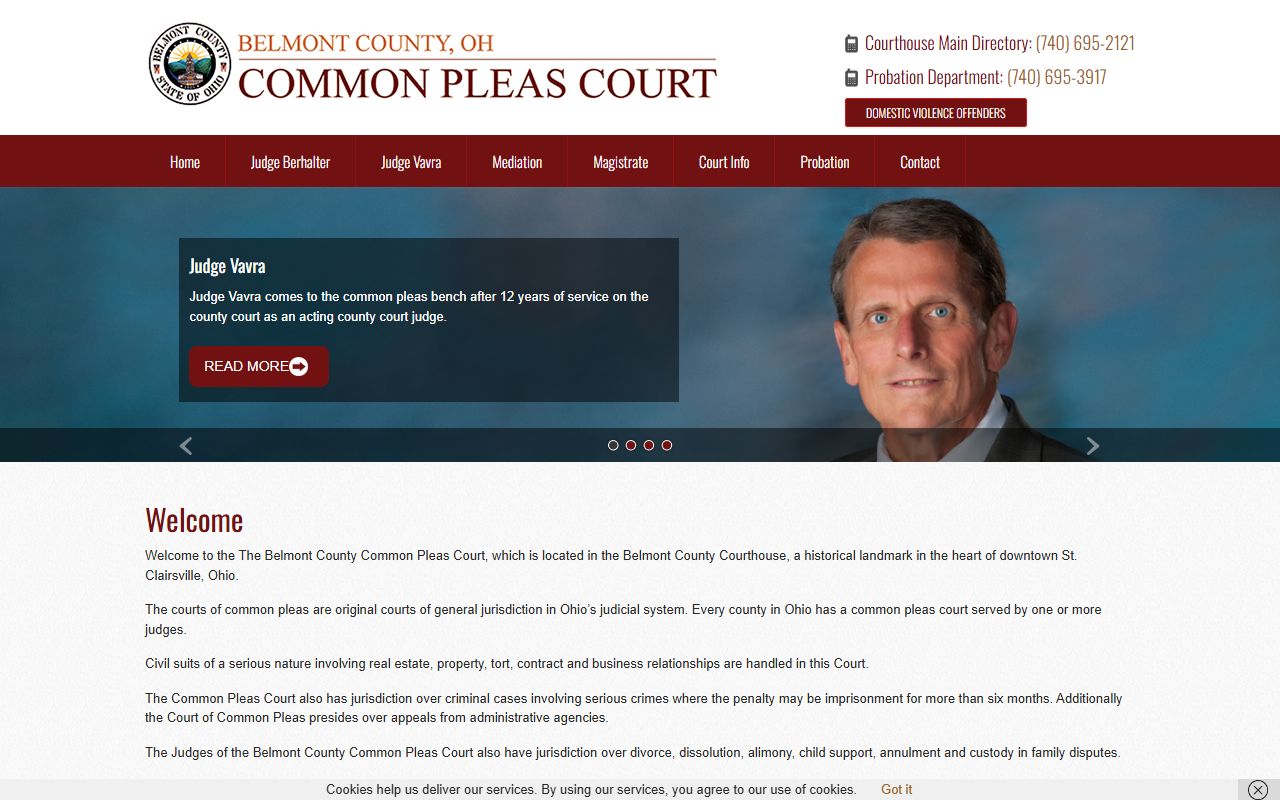 Belmont County Common Pleas Court for Belmont County bankruptcy records