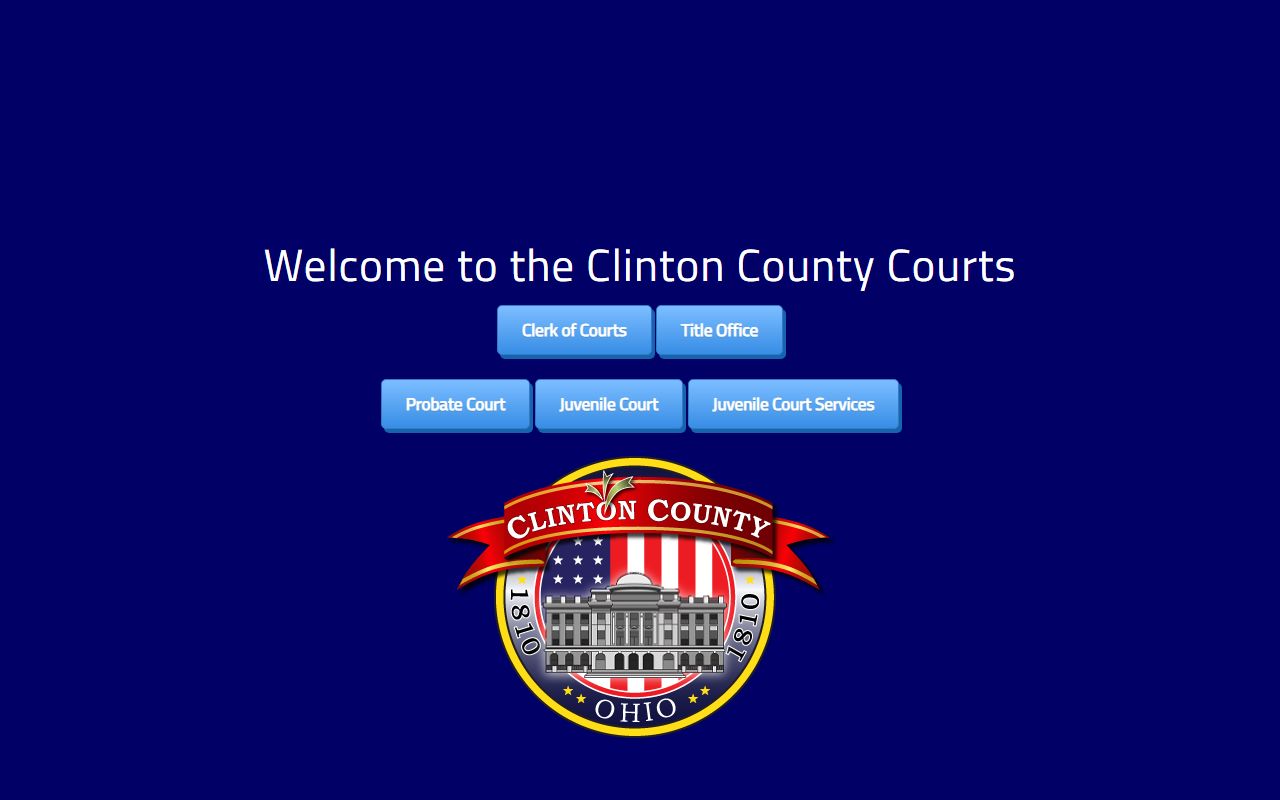 Clinton County Courts website for Clinton County bankruptcy records