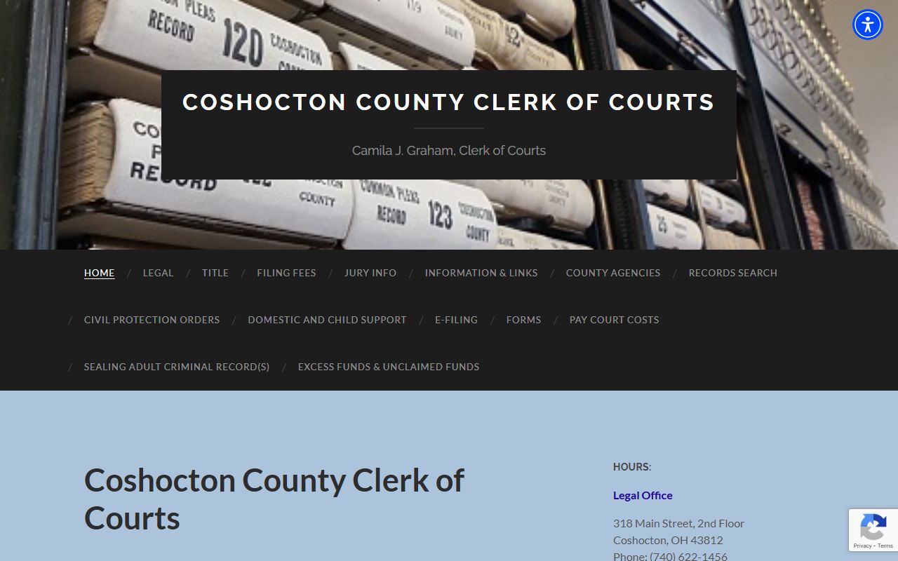 Clerk of Courts Coshocton County bankruptcy records