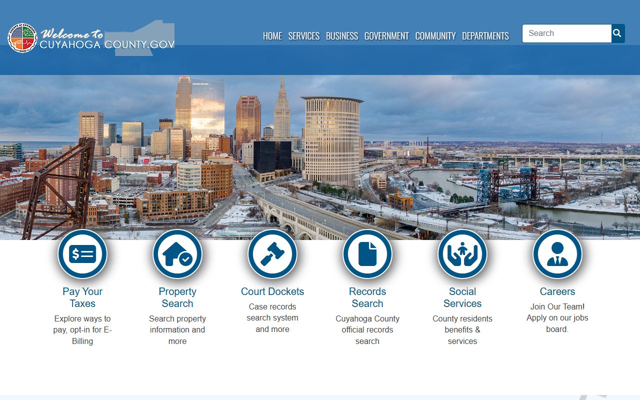 County website Cuyahoga County bankruptcy records