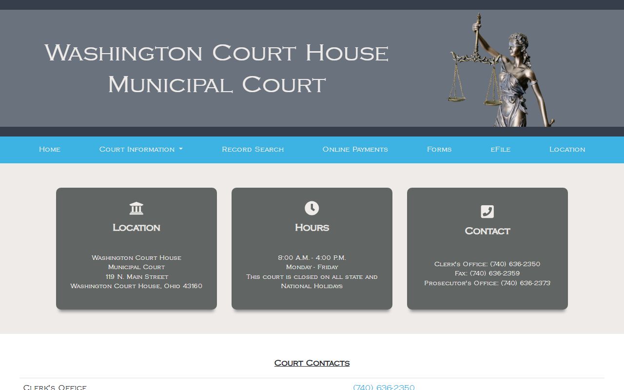 Washington Court House Municipal Court for Fayette County bankruptcy records