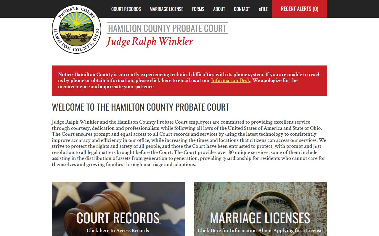 Hamilton County Probate Court for Hamilton County bankruptcy records research