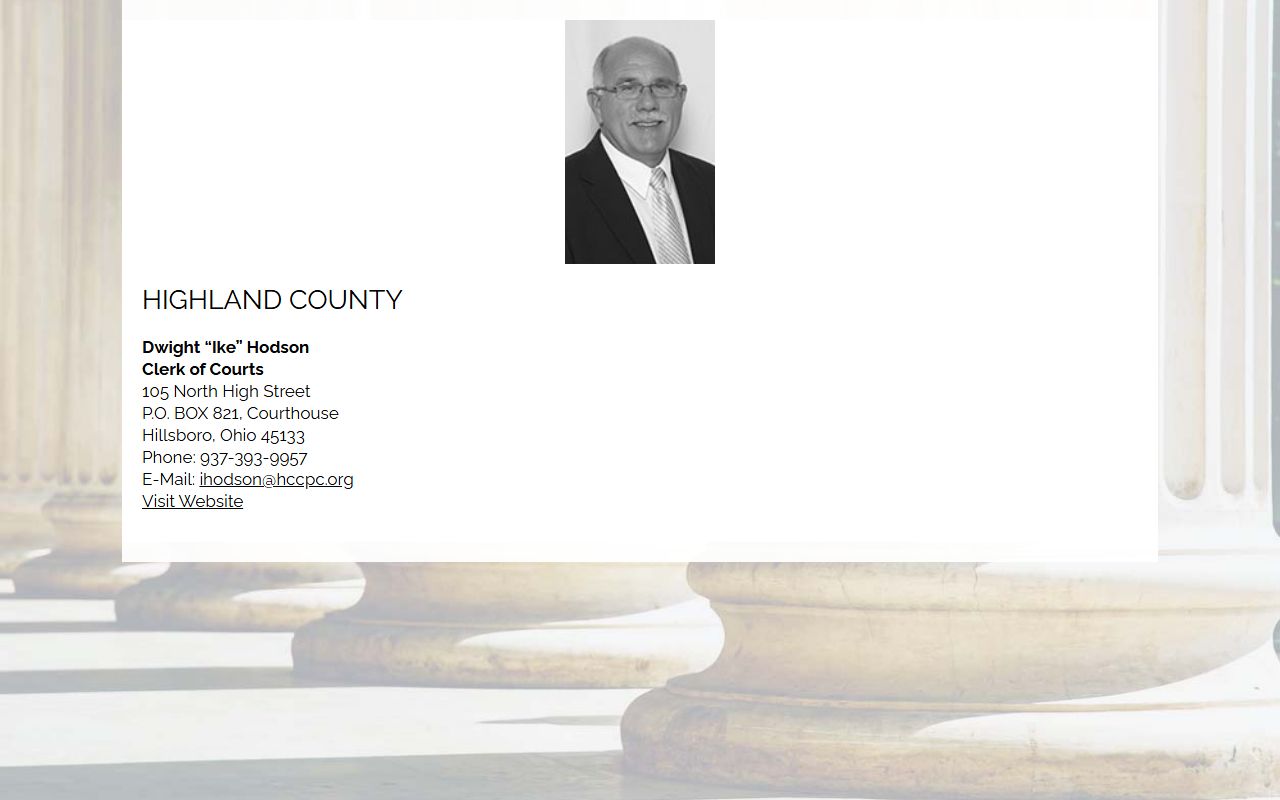 Clerk information Highland County bankruptcy records