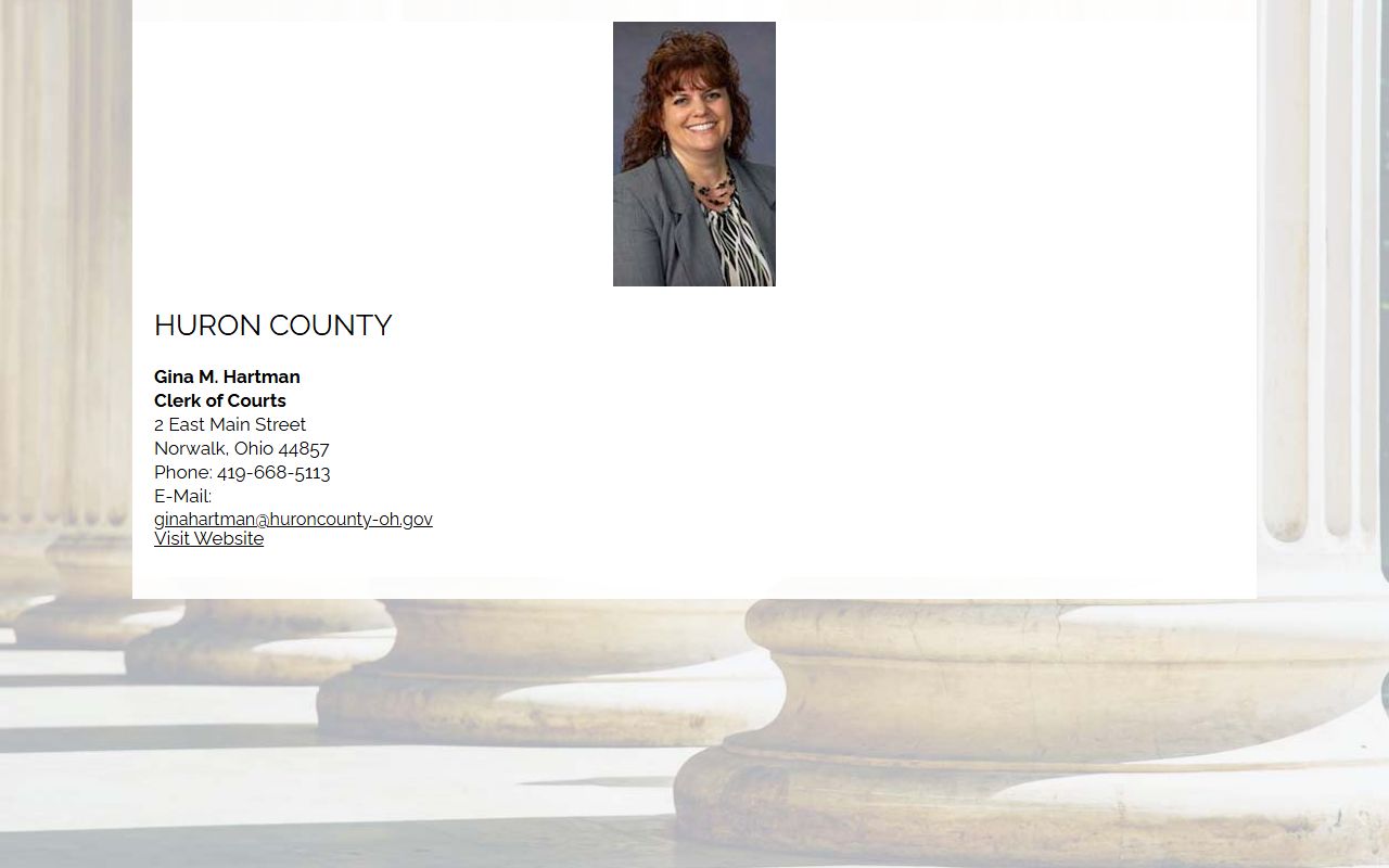 Clerk information Huron County bankruptcy records