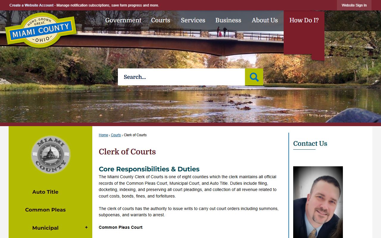 Clerk of Courts Miami County bankruptcy records