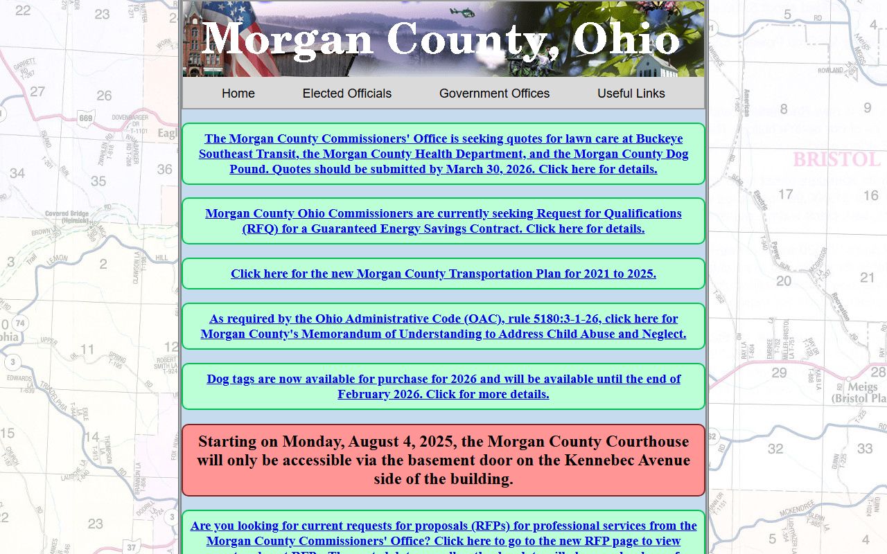 Morgan County government website for Morgan County bankruptcy records