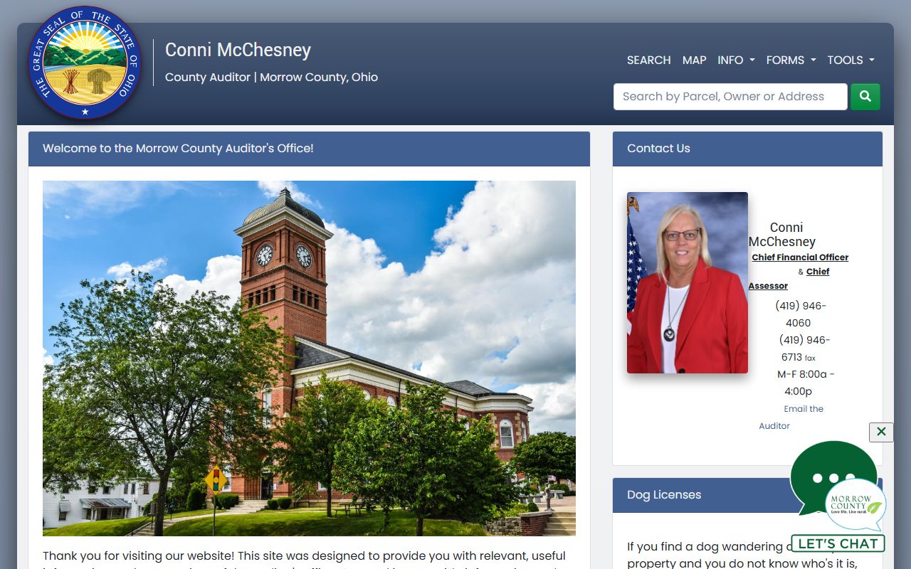 Morrow County government website for Morrow County bankruptcy records