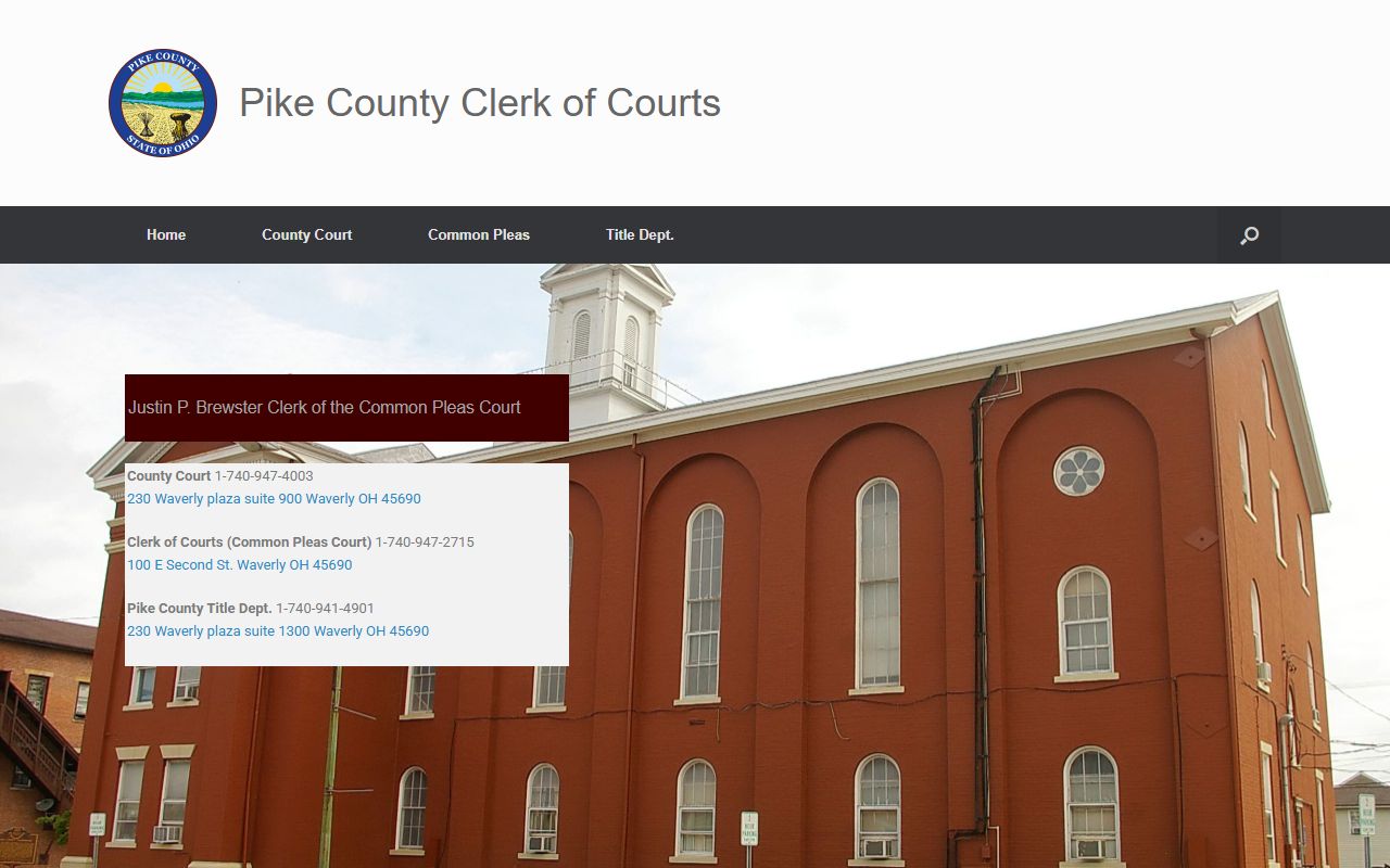 Clerk of Courts Pike County bankruptcy records