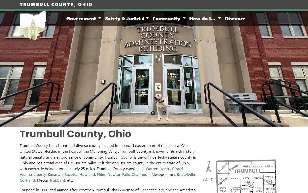 County website Trumbull County bankruptcy records