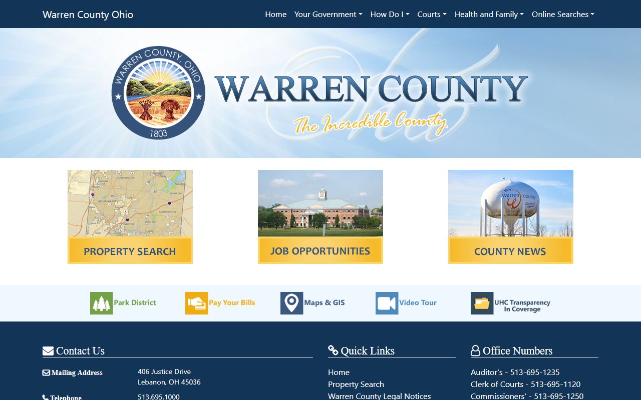 County website Warren County bankruptcy records