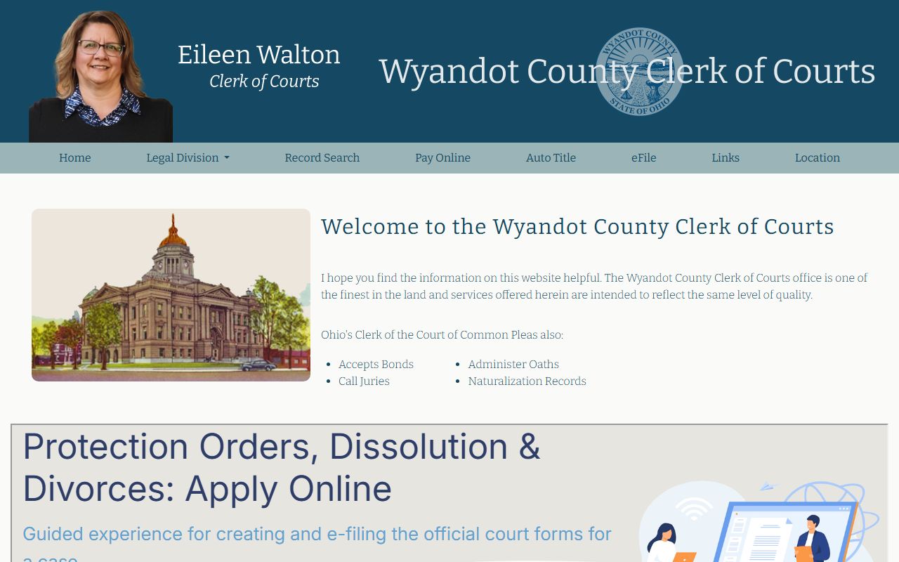 Clerk of Courts Wyandot County bankruptcy records